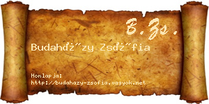 Budaházy Zsófia névjegykártya