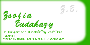 zsofia budahazy business card
